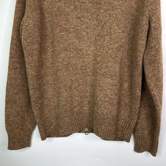 J. Crew Brown Wool Full Zip Sweater - Picture 6 of 10